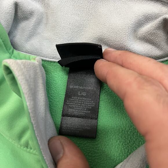 North Face Jacket Womens Large Green Softshell Full Zip Performance Outdoor AMVX - Picture 3 of 8